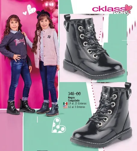 Botas Tipo Niña , Color 348-00