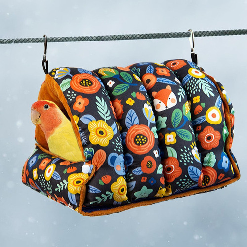Cama Columpio Con Forma De Nido De Loro, Color Azul Cálido