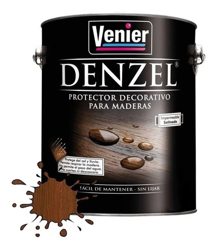 Denzel Lasur Protector Revestidor Madera Satinado X1 Litro