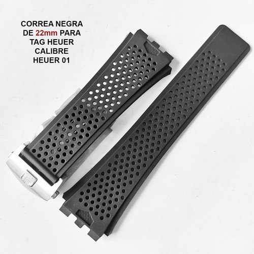 Correa 22mm Y Broche Compatible Carrera Calibre Heuer 01