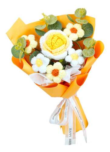 Ramo De Punto De Flores De Ganchillo De 11,8 Pulgadas,