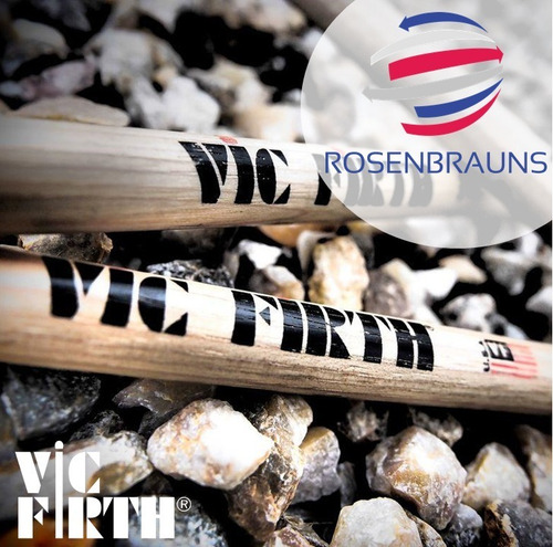 Imagen 5 de 5 de Baquetas Vic Firth American Classic 7a 5a 5b Punta Madera