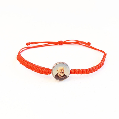 Pulsera Roja Para Protección Amuleto San Padre Pío