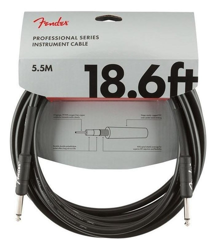 Fender Professional Series Instrument, Preto, Cabo De 18.6