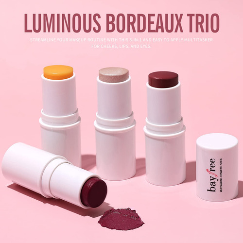 Trio Kimuse De Maquillaje Multiadherente Para Rostro, Mejill