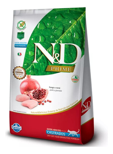 Alimento Natural & Delicious Prime Felino Castrados De 7.5kg