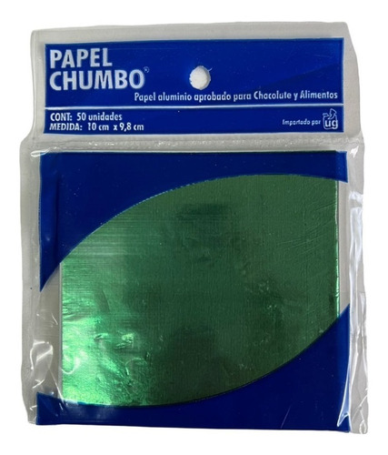 Papel Aluminio Chumbo 10x9.8 Cm Varios Colores / Lauacu