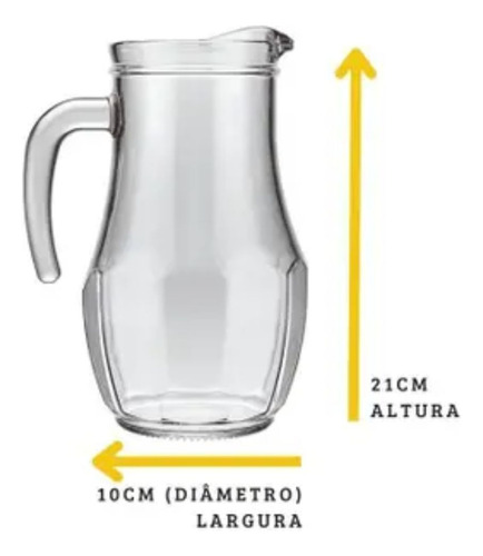 Jarra De Vidro Conjunto Nature Sm Nadir 1 Jarra E 4 Copos