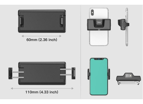 Imagem 7 de 10 de Scanner Portátil 1d2d Leitor Código Acopla A Celular Ey-022
