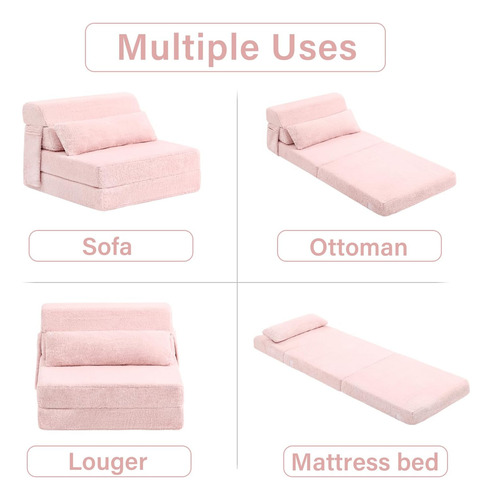 Sofá Cama Plegable Con Almohada Colchón De Tamaño Individual
