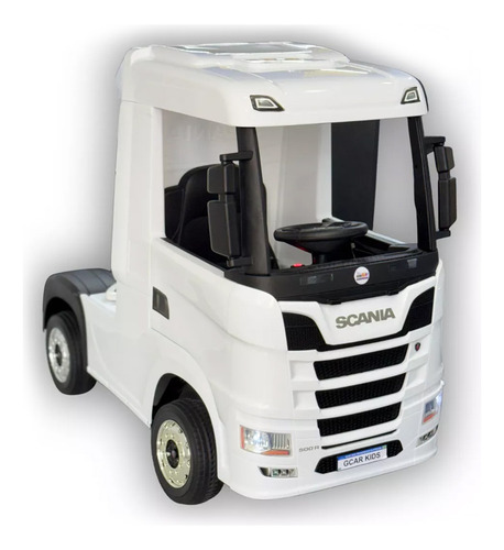 Caminhão Elétrico Infantil 12v Scania 4x4 Com Controle Cor Branco