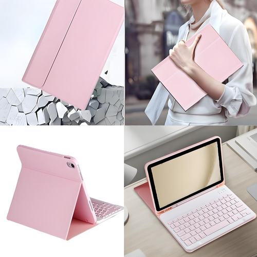 Funda De Teclado Samsung Galaxy Tab A9 11 Pulgadas Rosa Color