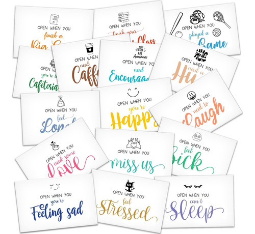 Kit De Letras Open When You, Sobres Abiertos Con Diferentes