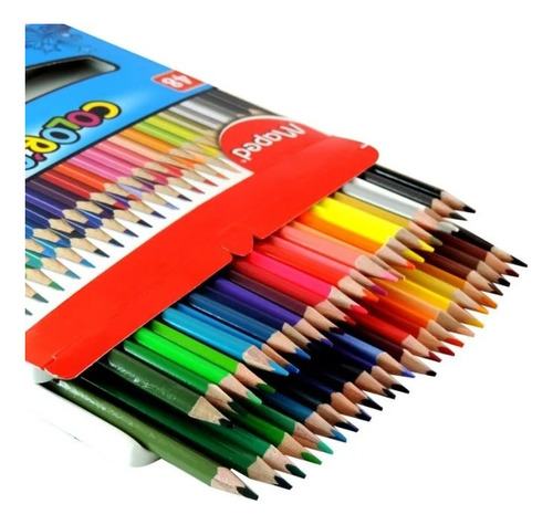 Lápis De Cor 48 Cores Maped Colorpeps Triangular Cores Vivas