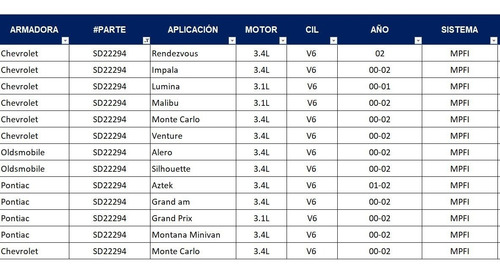 Sensor Arbol Levas Venture 00-02 Aztek 01-02 Montana Minivan