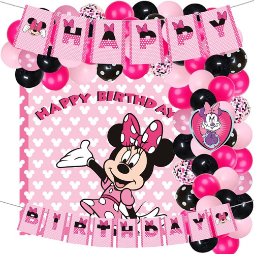 Kit Decorativo Cumpleaños Minnie Mouse