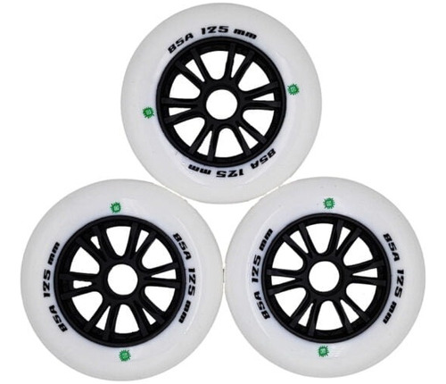 Ruedas Alacalufe Blancas 125/85a Set 3 Unidades