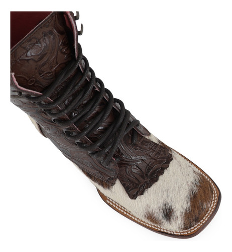Macarena Lbotin Lace Up Dama Piel Con Pelo