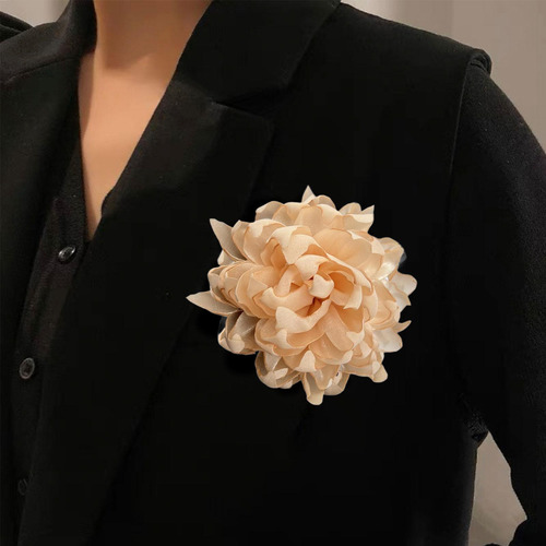 2 Broche De Flores De Satén Con Ramillete De Flores De