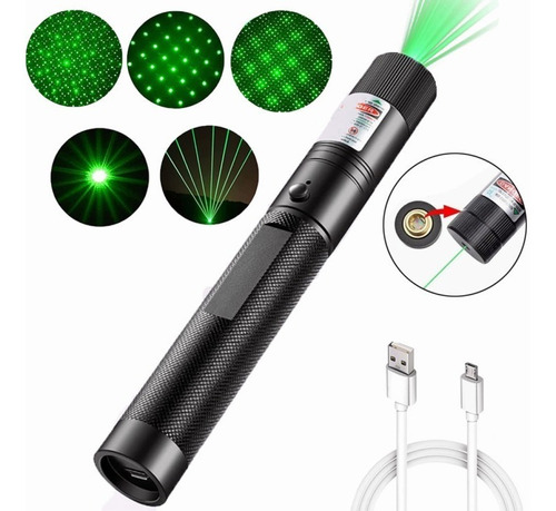 Puntero Laser Verde 5000 Mw Recargable Potente Proyector