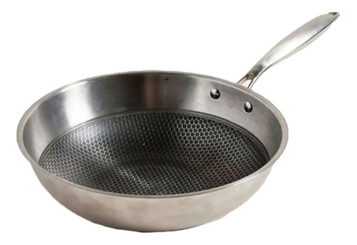 Wok 30cm Acero Inoxidable Antiadherente 