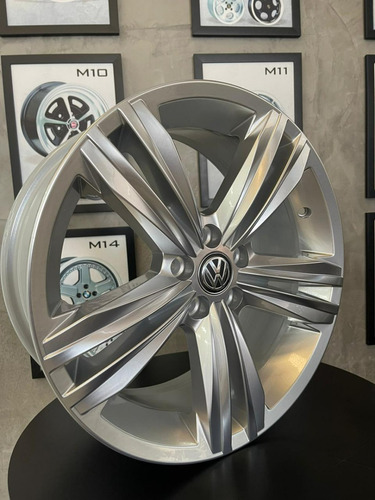 Jogo De Rodas Golf Polo Virtus T-cross Aro 17 5x100 Cor Hiper Gloss Prata