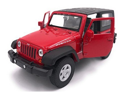 Camioneta Jeep Wrangler Rubicon, A Escala 1:36, Metálicas