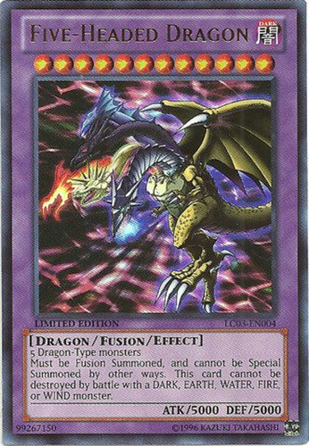 Carta De Yu-gi-oh! Dragón De Cinco Cabezas.