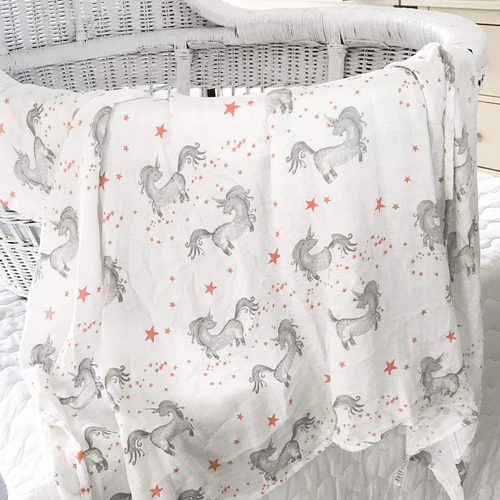 Paquete De, Unicorn - Star Print, 47 X 47 Inch Aenne Baby