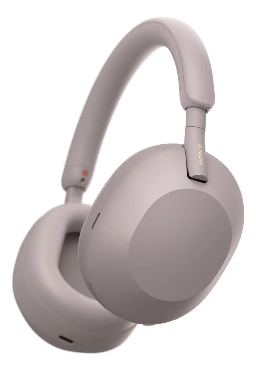 Fones de ouvido Bluetooth sem fio Sony WH-1000xM5 rosa