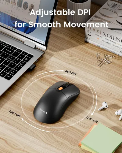 Mouse Inalámbrico Recargable Usb C Dual Indetectable Em15