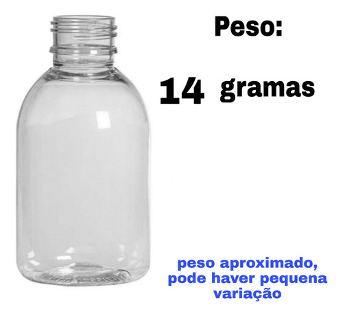 10 Frasco Plastico Cristal Pet Vazio 100 Ml Com Tampa Lacre 24mm Branca