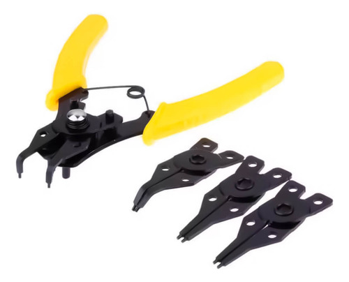 Kit Alicates Aneis Elasticos 4 Cabeçotes Intercambiaveis