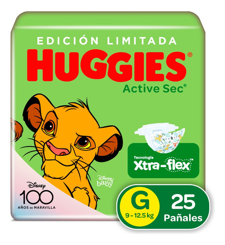 Pañales Huggies Activ Sec 3g 25 - Unidad a $1018