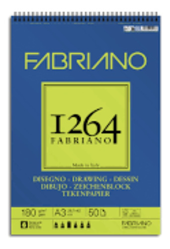 Block Fabriano 1264 Dessin A4 Drawing Espiral