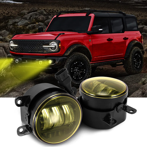 Luz Antiniebla Para Accesorio Ford Bronco Pieza Ambar Led