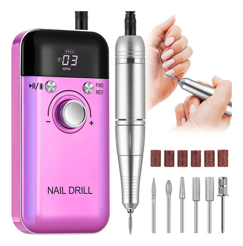 Polidor De Unhas Profissional Broca De Esmeril 45000 Rpm V6z