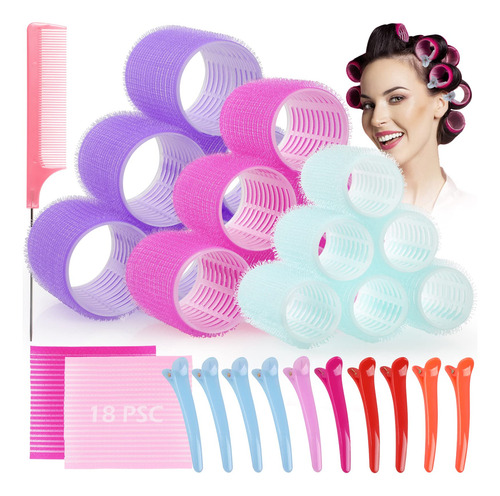 Bobes De Cabelo, Bobes De Plástico Portáteis, 33 Unidades,