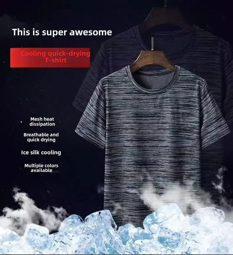 Camiseta De Manga Corta De Secado Rápido Para Hombre - Color