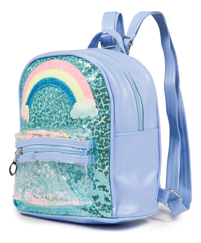 Mochila Mochilinha Arco-íris Infantil Feminina Meninas 