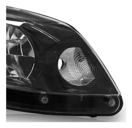 Farol Sandero 2012 A 2014 Foco Simples Mascara Negra