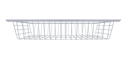Cesto Gaveta Fruteira Aramado Em Aço Com Corrediça Branco M5