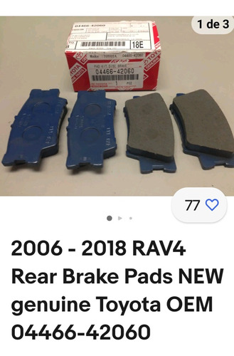 Frenos Traseros 04466-42060 Rav4 2006-2018 Originales 