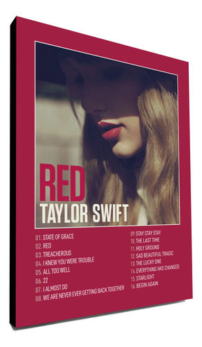 Cuadro Taylor Swift Red Album 40x30 Cm