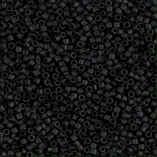 1.76 oz Miyuki Delica Bead 11/0 Opaco Negro Mate Bolsa A Gra