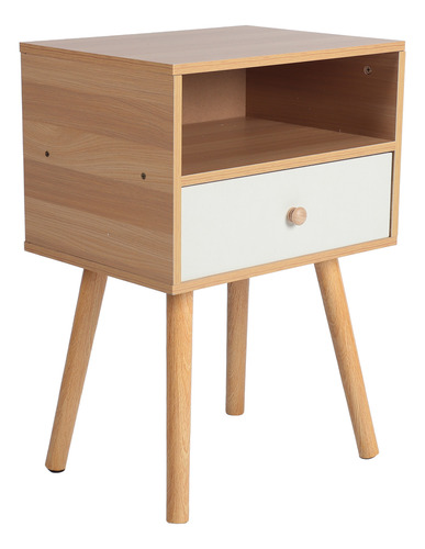 Mesita De Noche De Madera Minimalista Moderna De Doble Capa