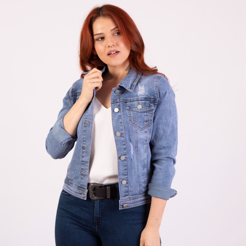 Chaqueta Mezclilla Denim Claro