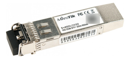 Mikrotik 2-lc 1g/10g Mm 300mt 850nm Modulo Sfp+ Fibra Multim
