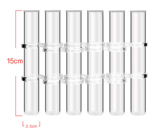Recipiente Hidropónico De Jarrón De Tubo De Ensayo De Vidrio