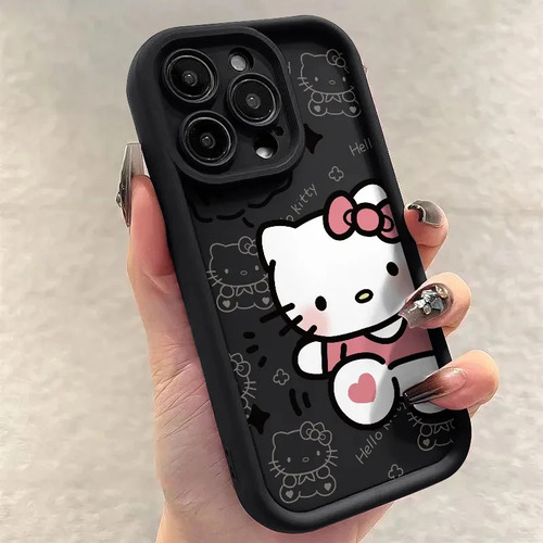 Funda De Teléfono Sanrio Ins Hello Kitty Para iPhone 15, 14,